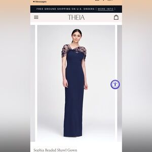 Theia Sophia Shawl Gown